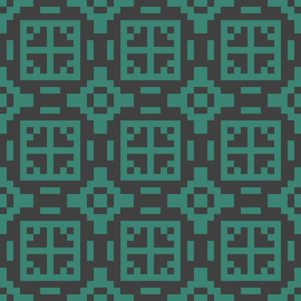 a green and black pixel pattern vector