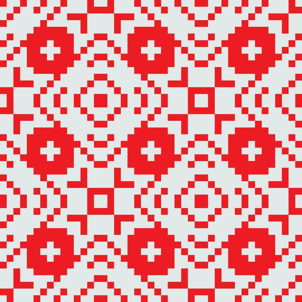a red and white pattern with squares vector