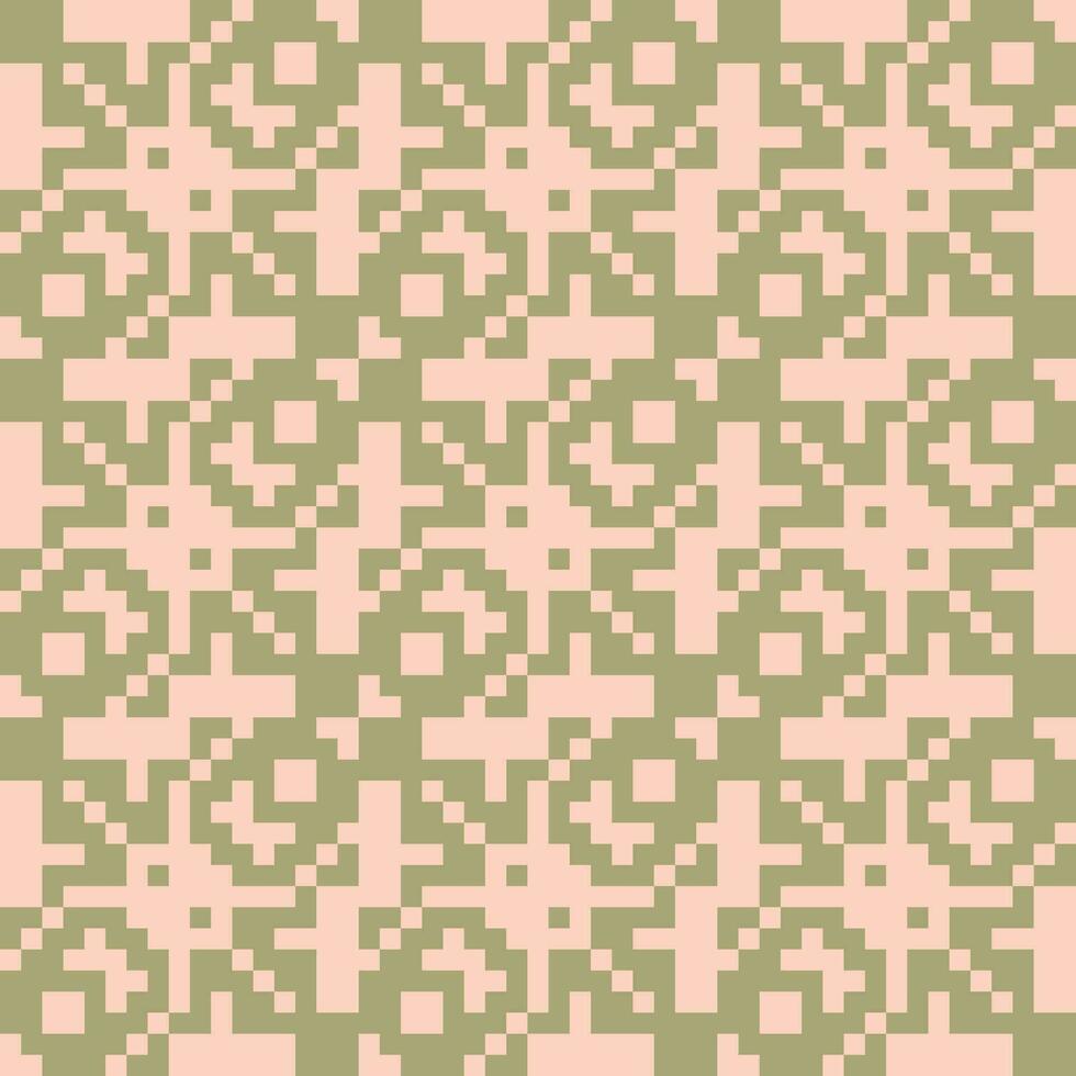 a pixel pattern in pink and green vector