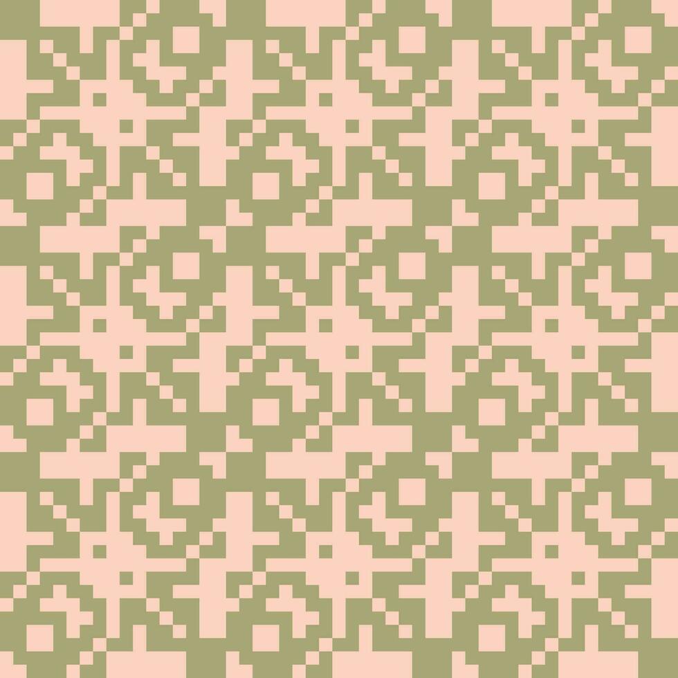 a pixel pattern in pink and green vector