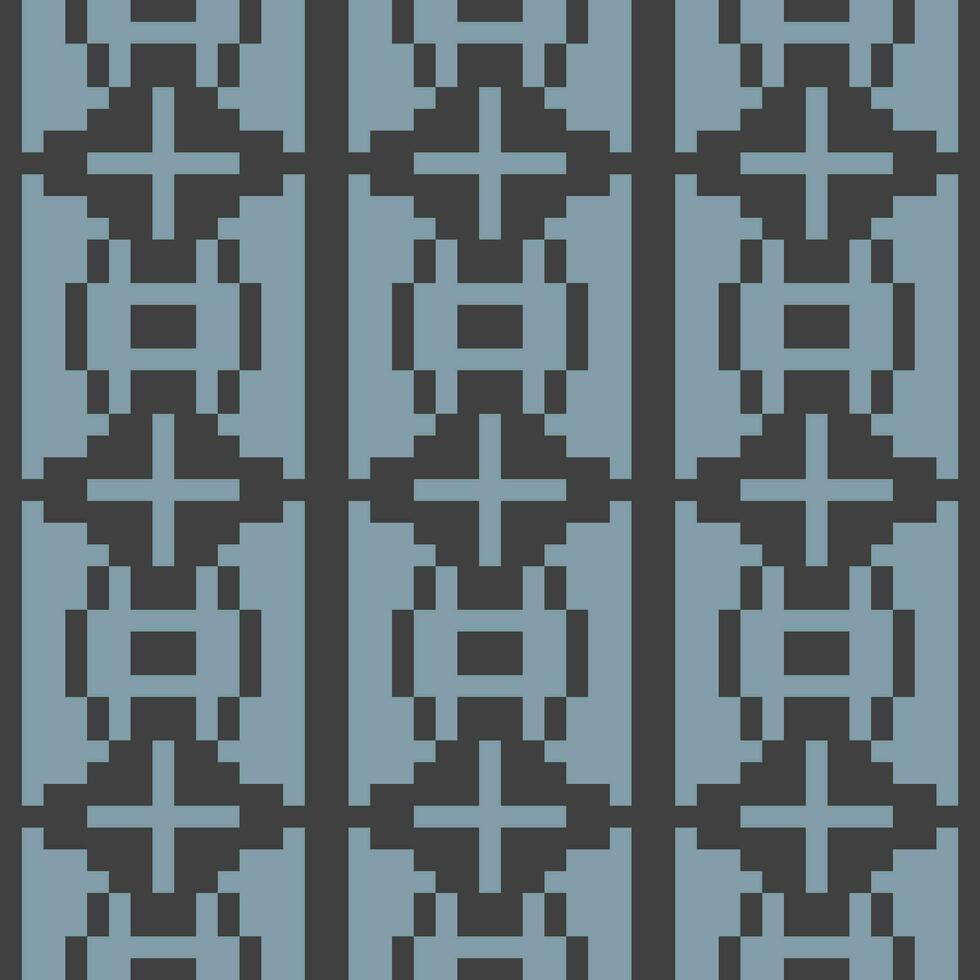 a pixel pattern with blue and black squares vector