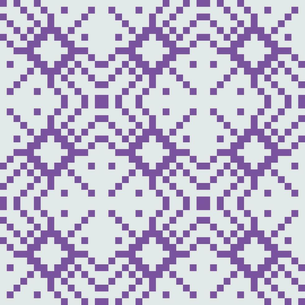 un píxel modelo en púrpura y blanco vector