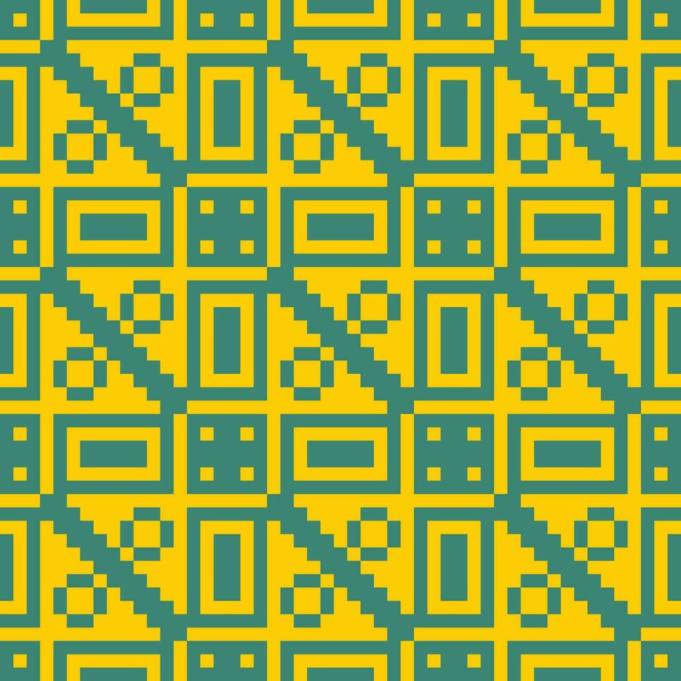 a yellow and green pattern with squares vector