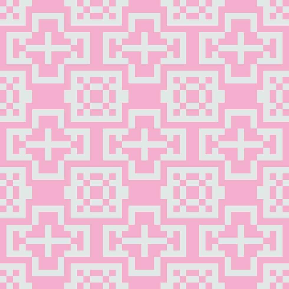a pink and white pixel pattern vector