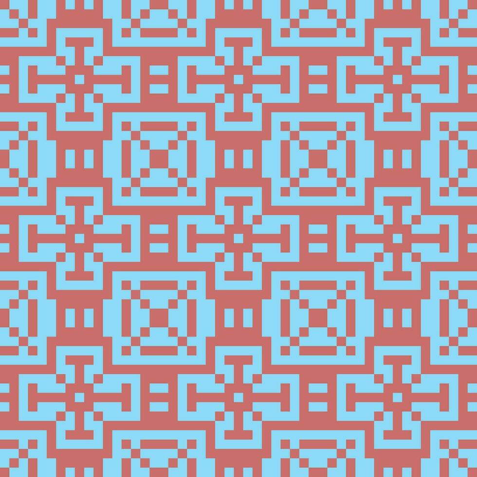 a pixelated pattern with squares and crosses vector