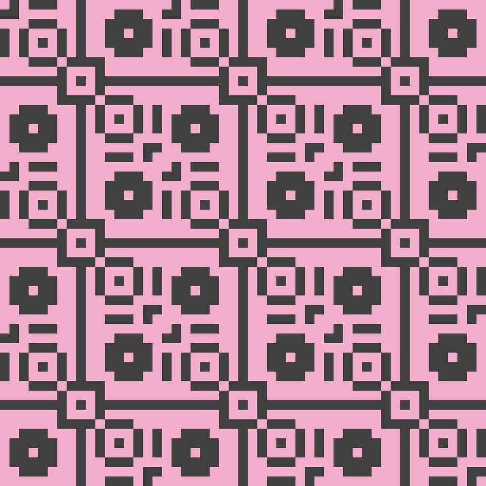 a pink and black pattern with squares vector