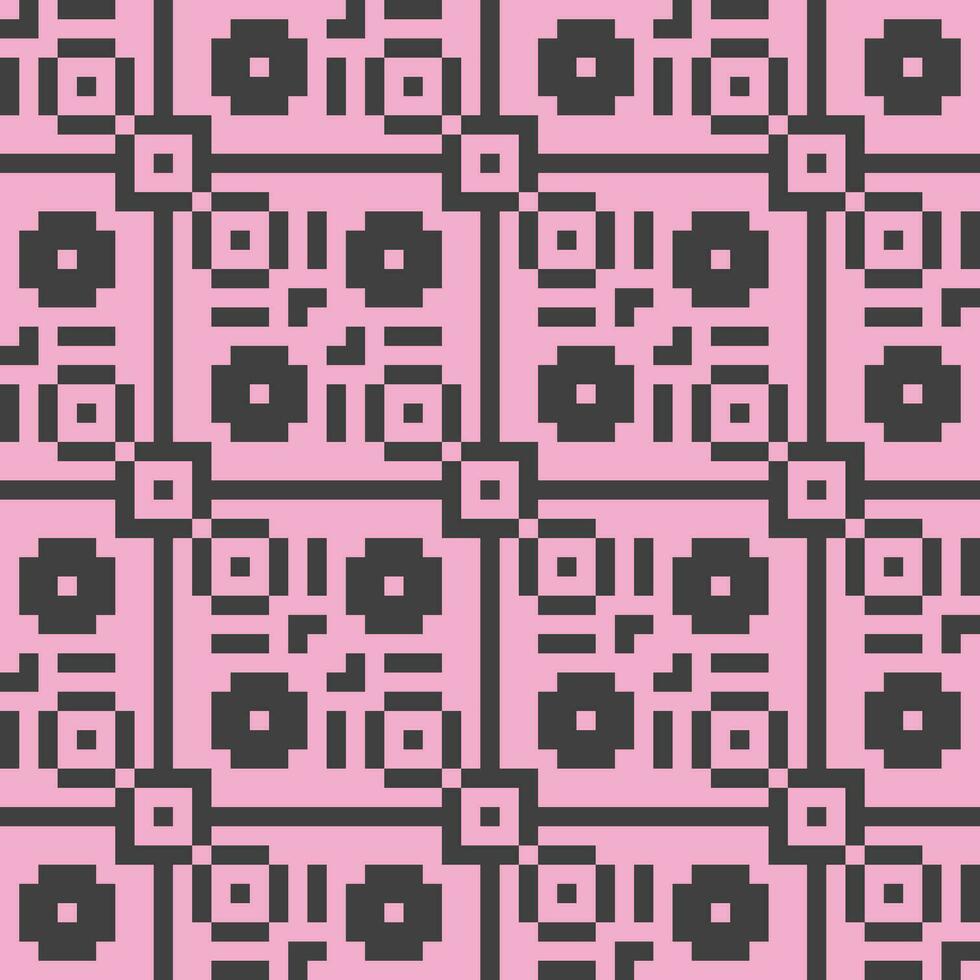 a pink and black pattern with squares vector