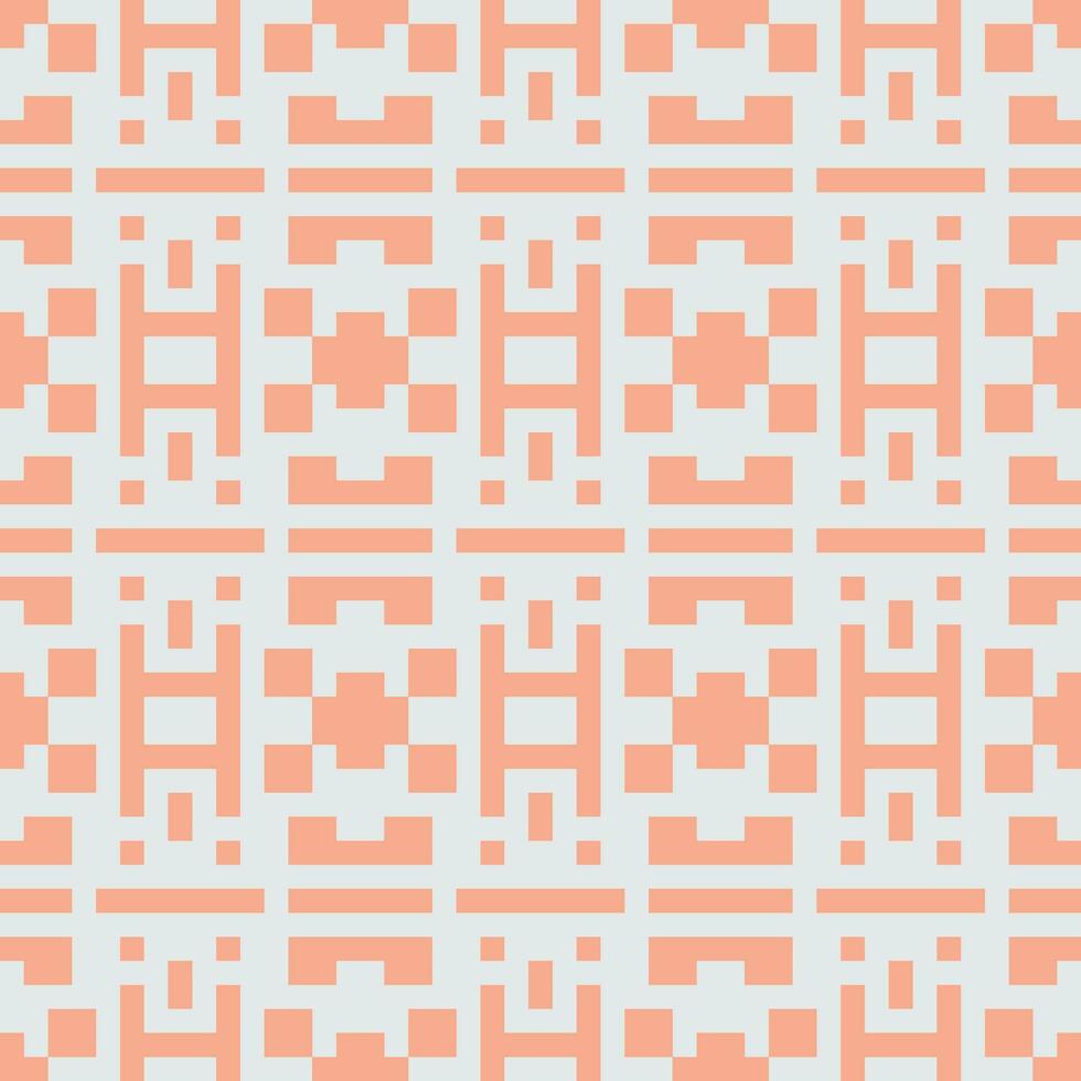 a pattern with squares and squares in orange and white vector