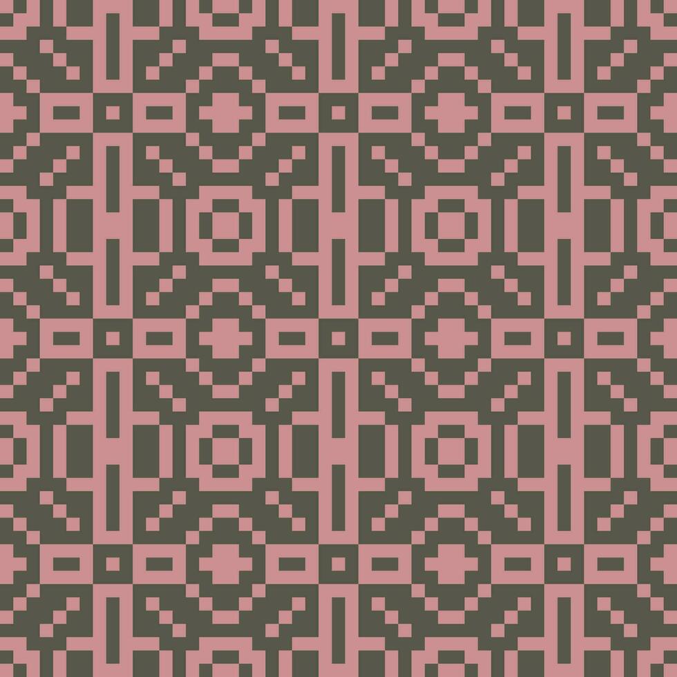 a pink and gray pixel pattern vector