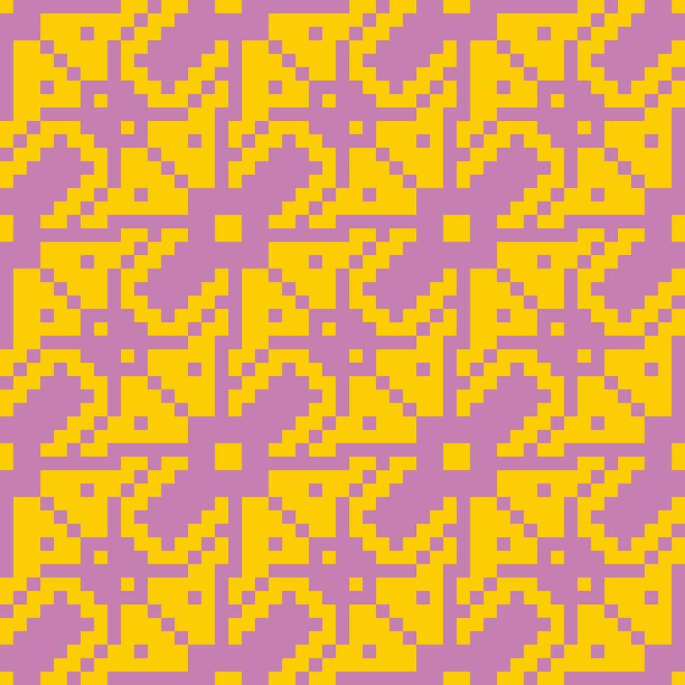 a pixelated pattern with yellow and purple colors vector