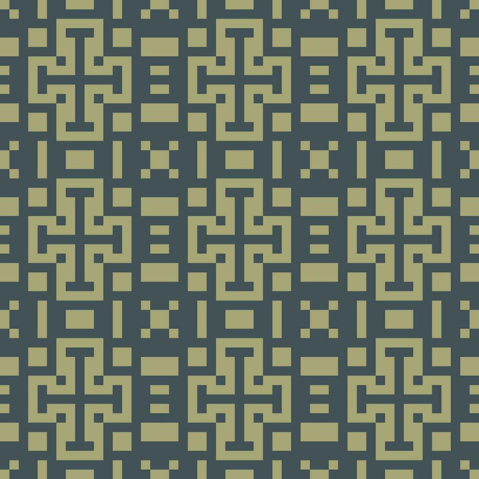 a pattern with squares and squares on a dark blue background vector