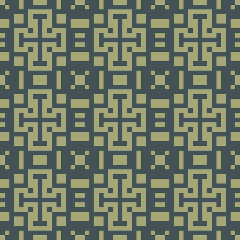 a pattern with squares and squares on a dark blue background vector