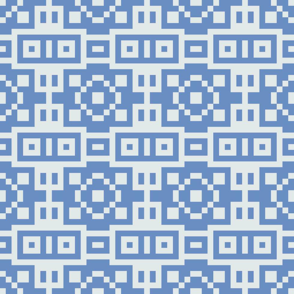 a blue and white geometric pattern vector