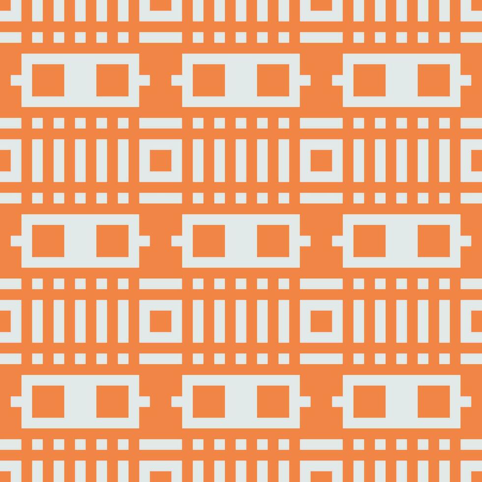 an orange and white pattern with squares vector
