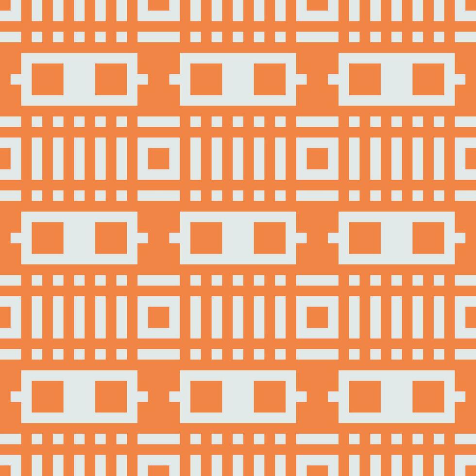 an orange and white pattern with squares vector