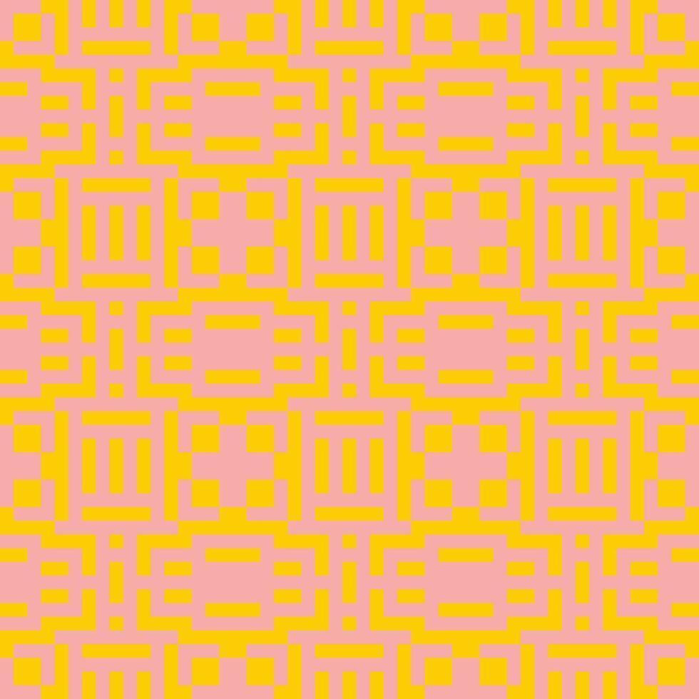 a yellow and pink background with squares vector