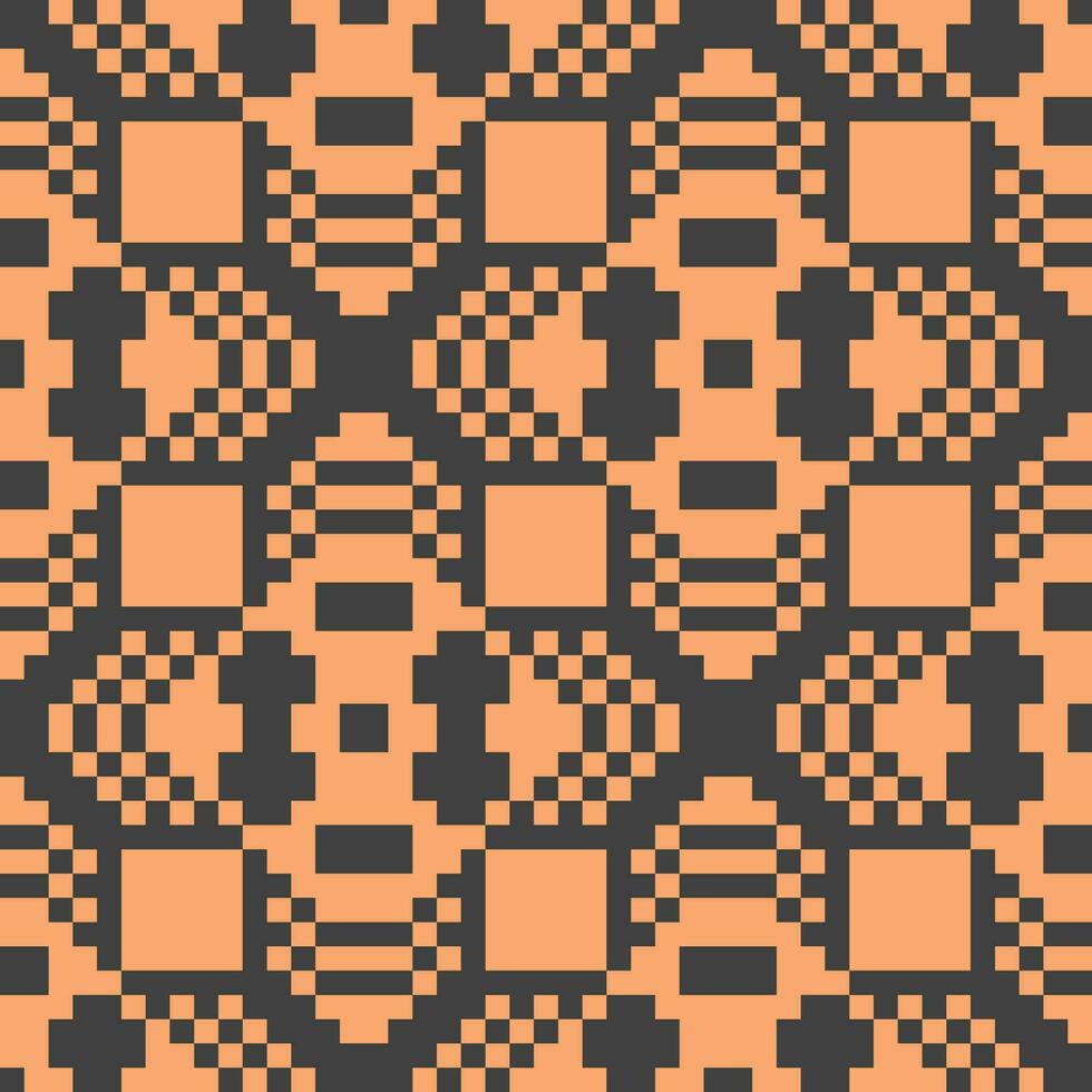 an orange and black pattern with squares vector