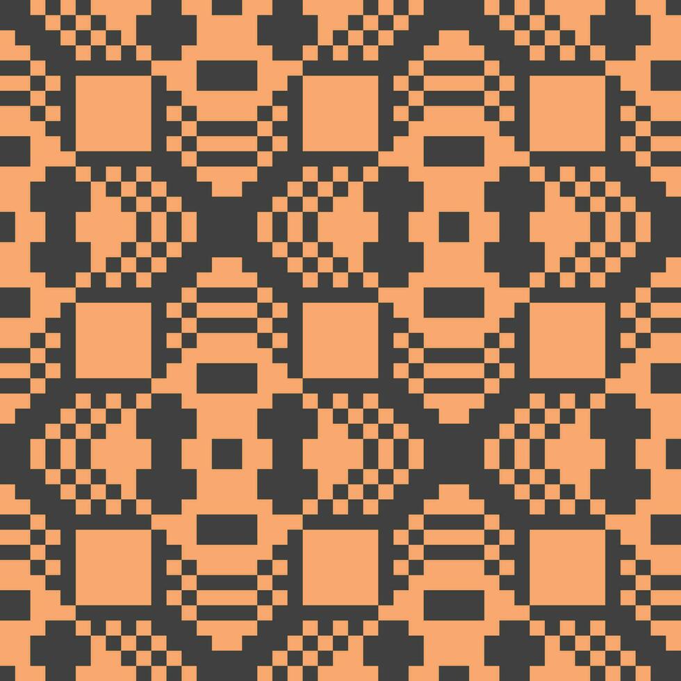 an orange and black pattern with squares vector