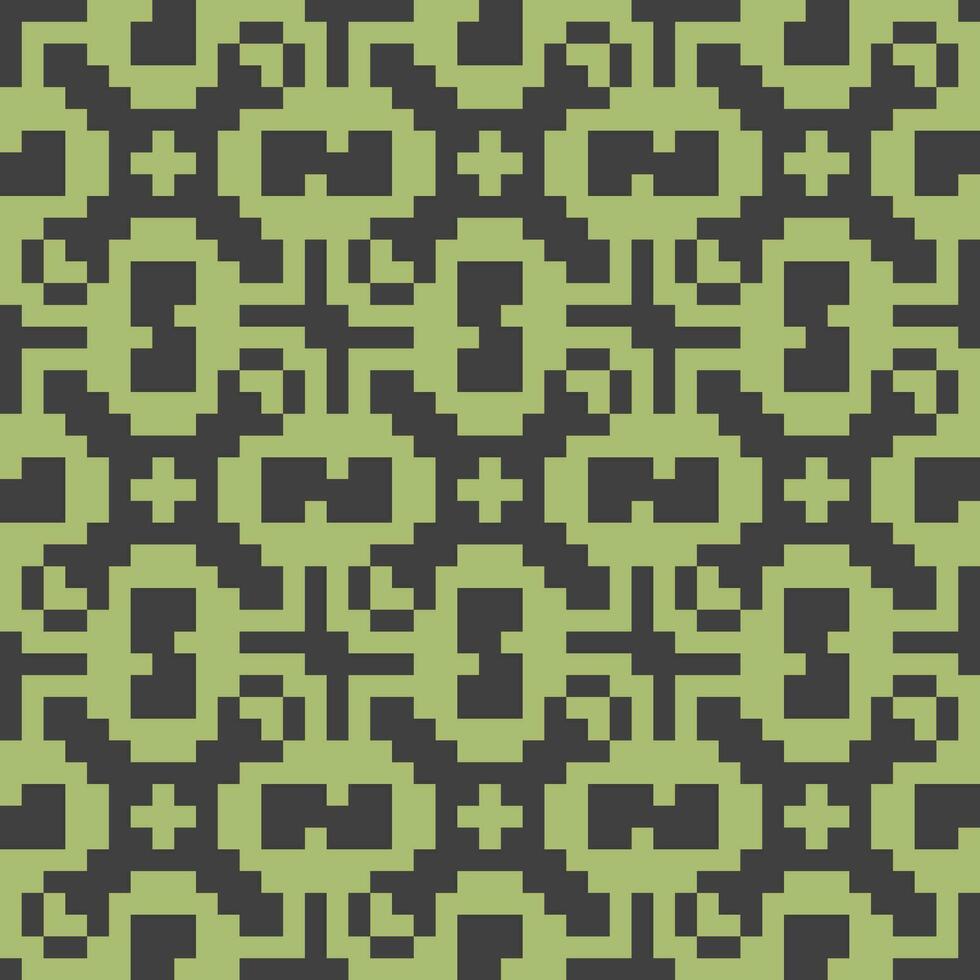 a green and black pixel pattern vector