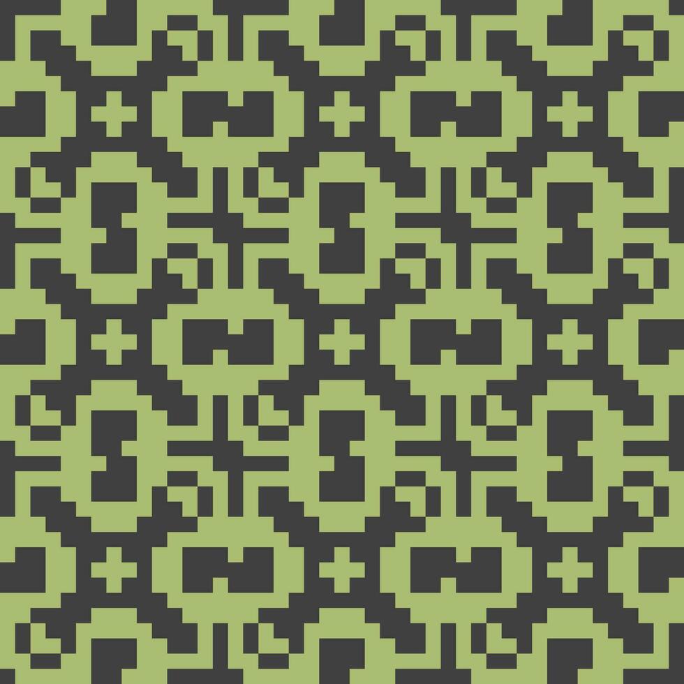 a green and black pixel pattern vector