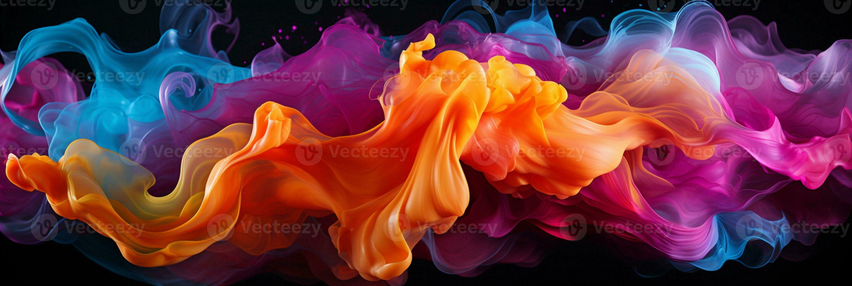 Abstract colorful Graphic motion on background, creative waves of gradient color smoke and liquid, AI Generative photo