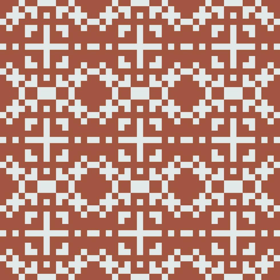 a pixel pattern on a red background vector