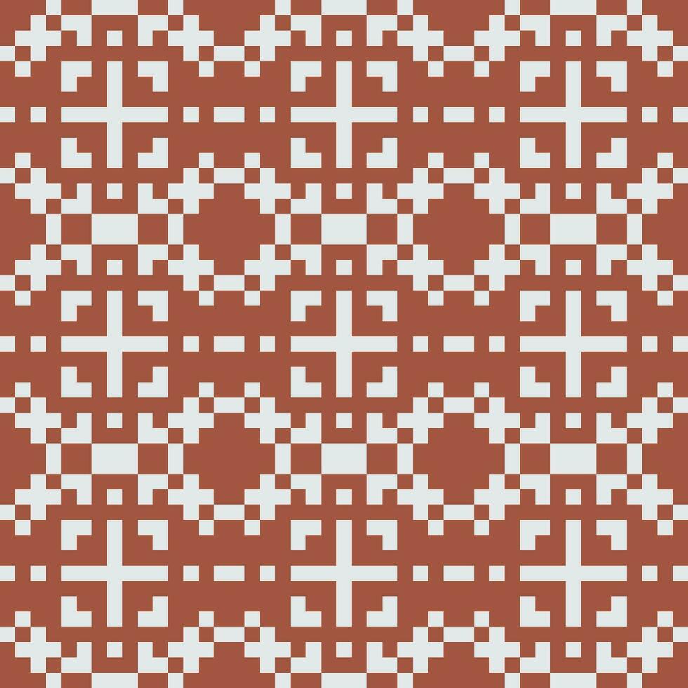 a pixel pattern on a red background vector