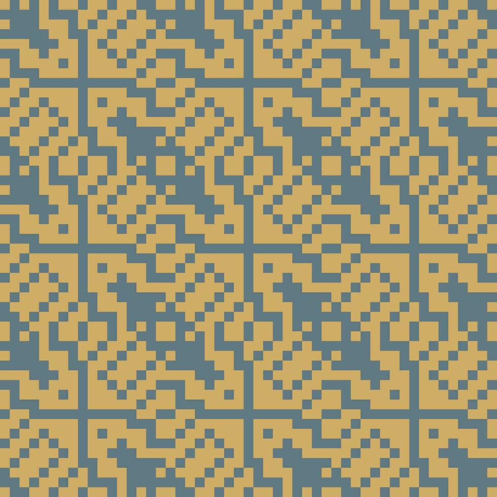 a pattern with squares in blue and yellow vector