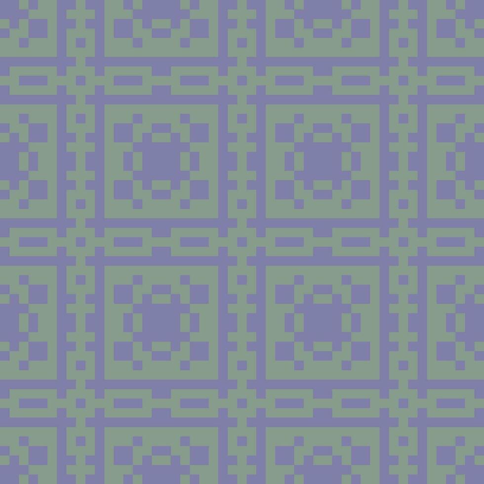 a pixel style pattern in purple and green vector