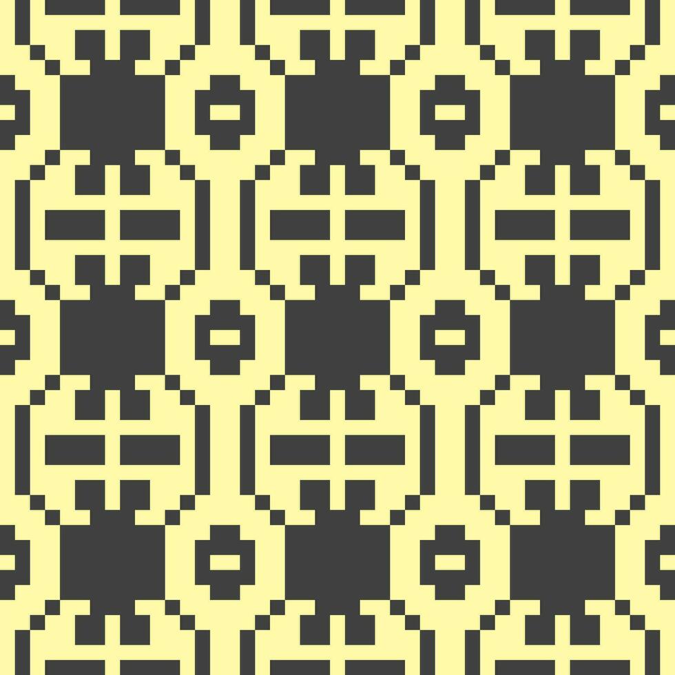 pixel art seamless pattern vector