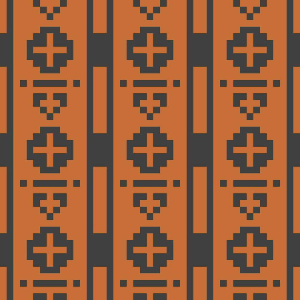 an orange and black tribal pattern vector