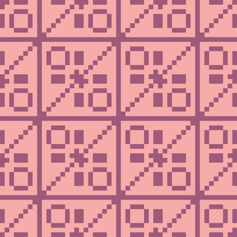 a pixel pattern with squares and squares vector