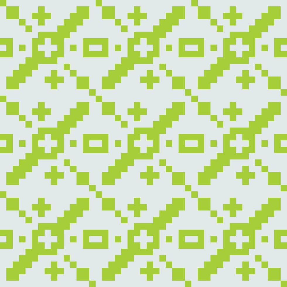 a pixel pattern with green squares on a white background vector