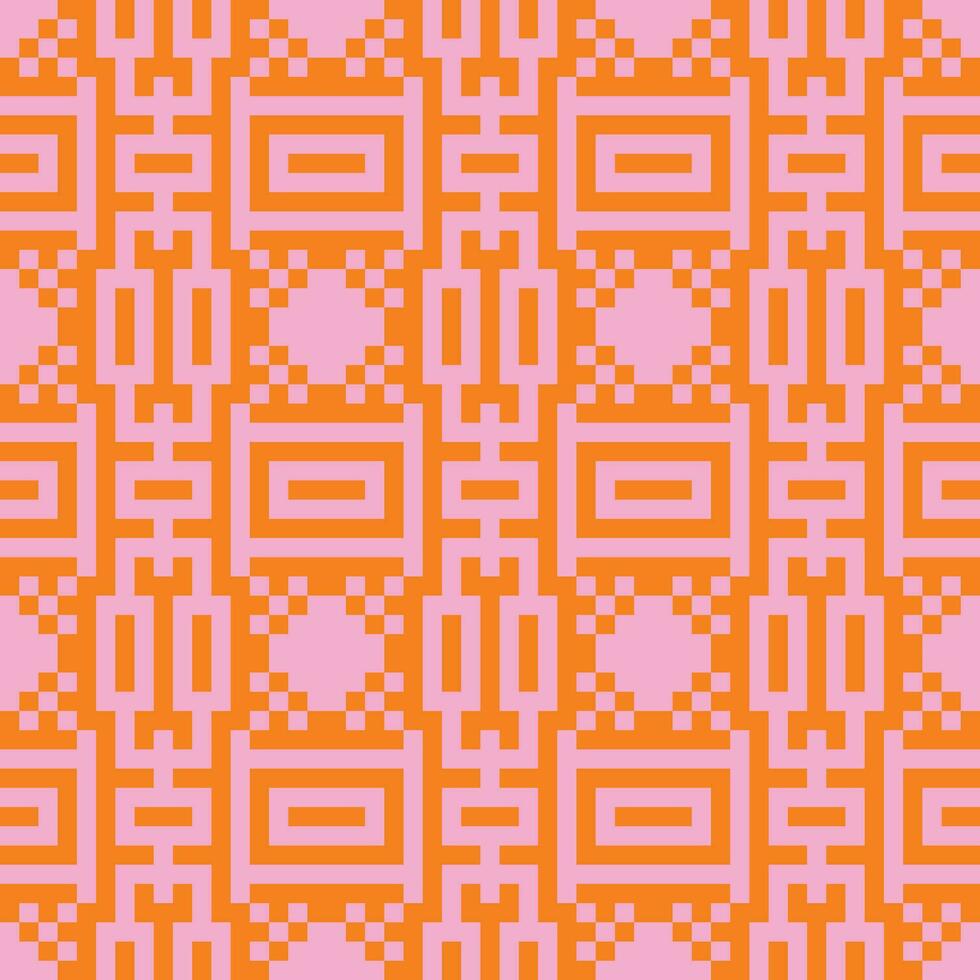 an orange and pink geometric pattern vector