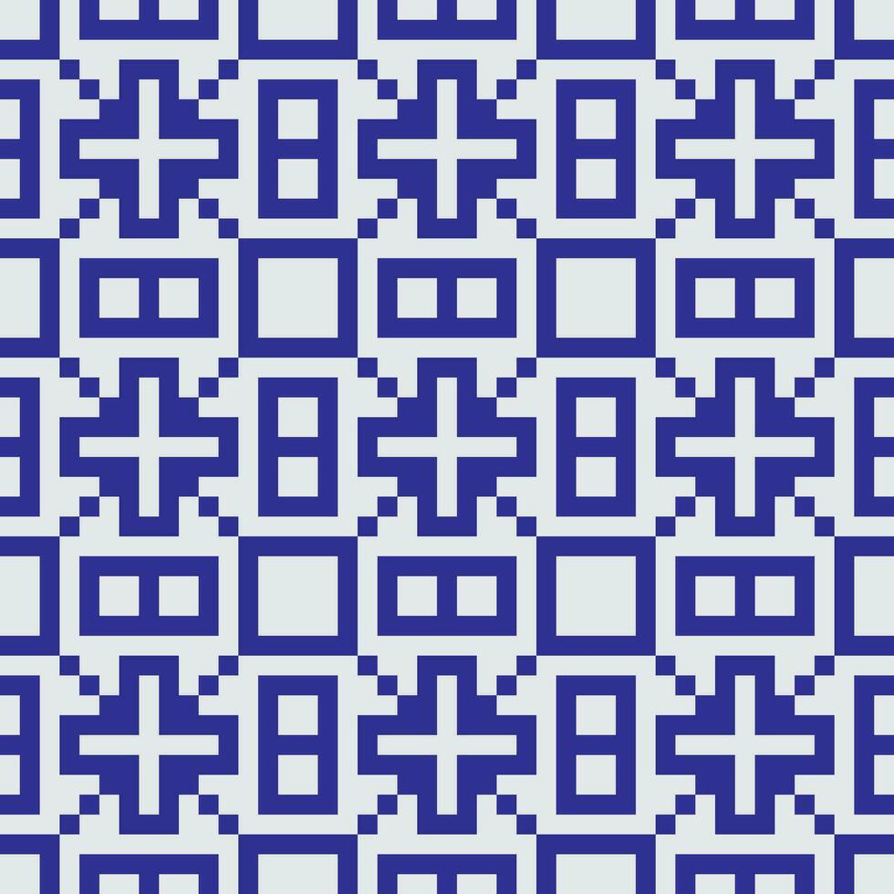 a blue and white pattern with squares vector