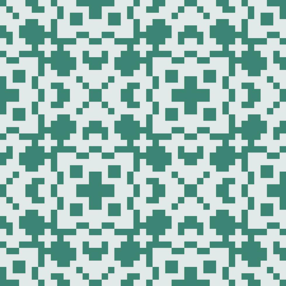 a green and white pixel pattern vector
