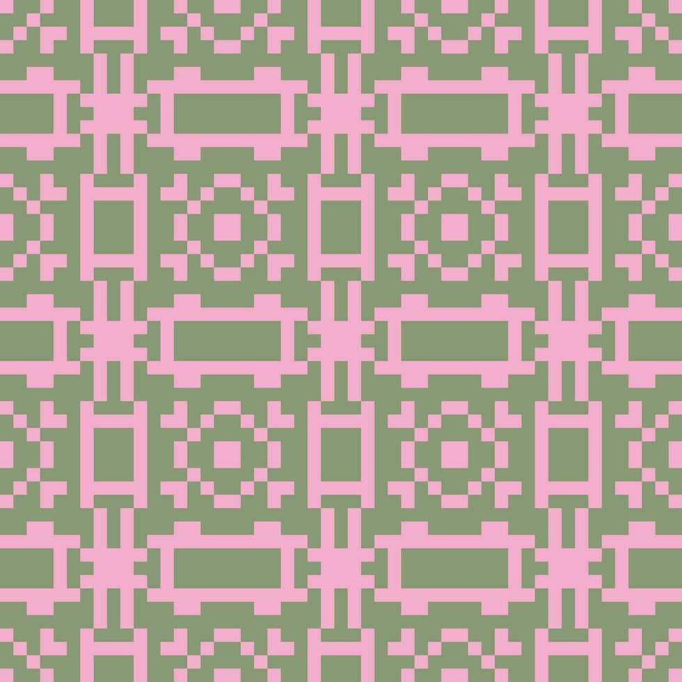 un rosado y verde modelo con cuadrícula vector