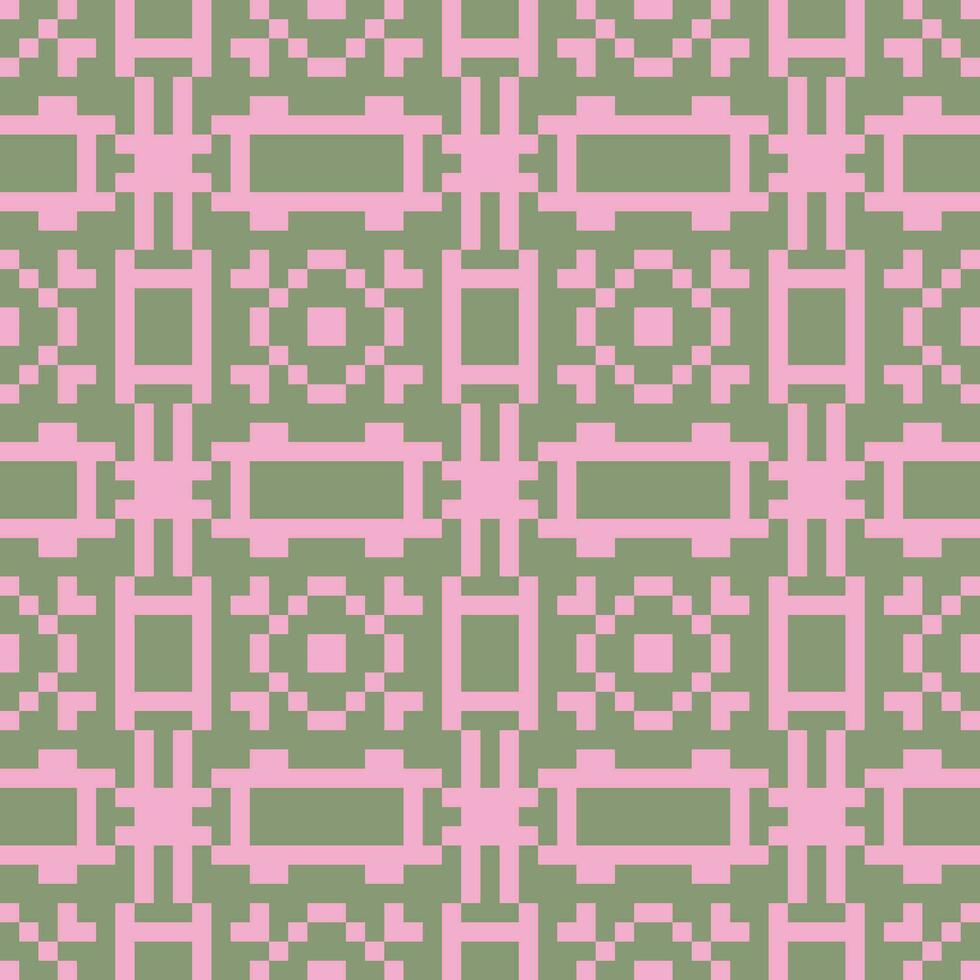 a pink and green pattern with squares vector