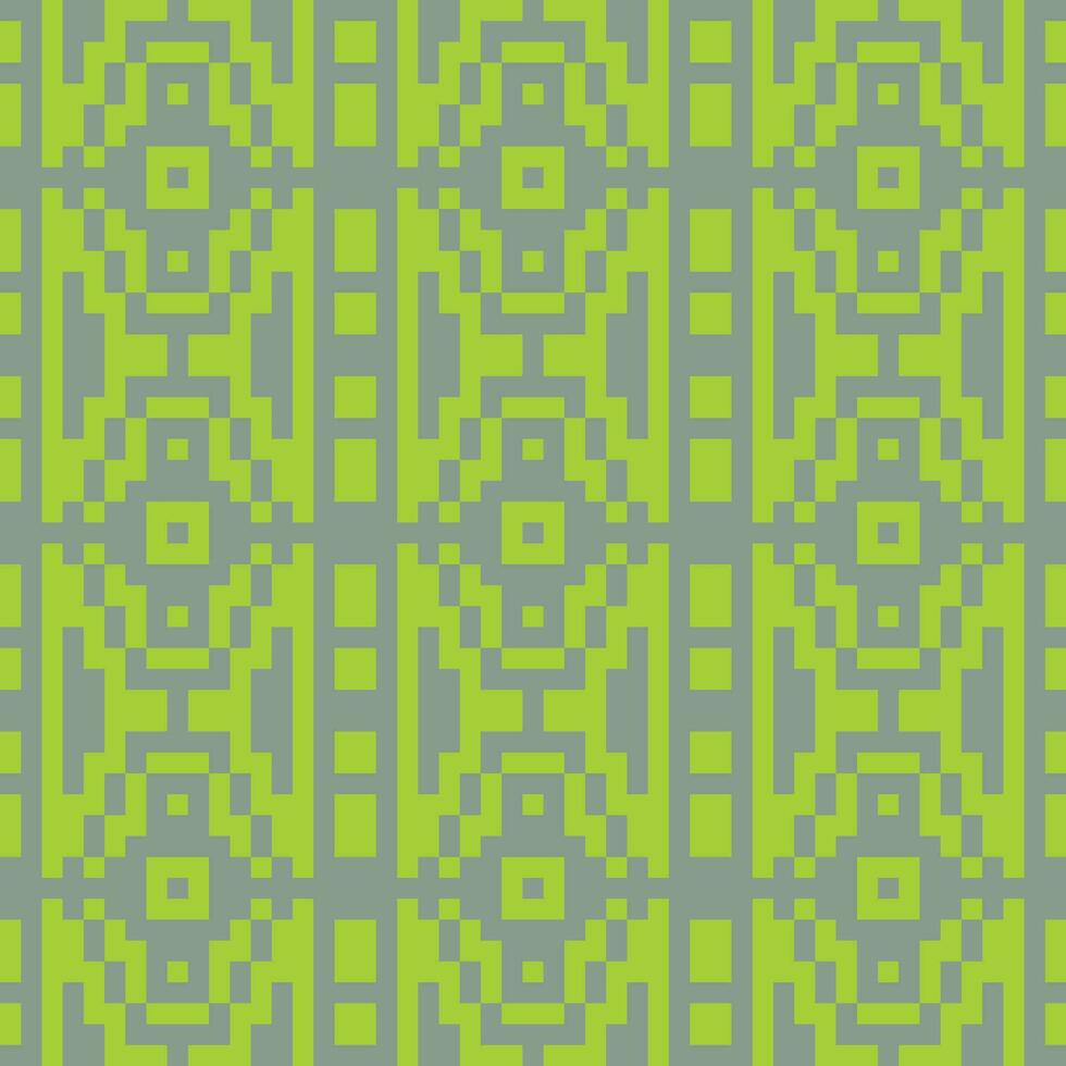 a green and gray pixel pattern vector