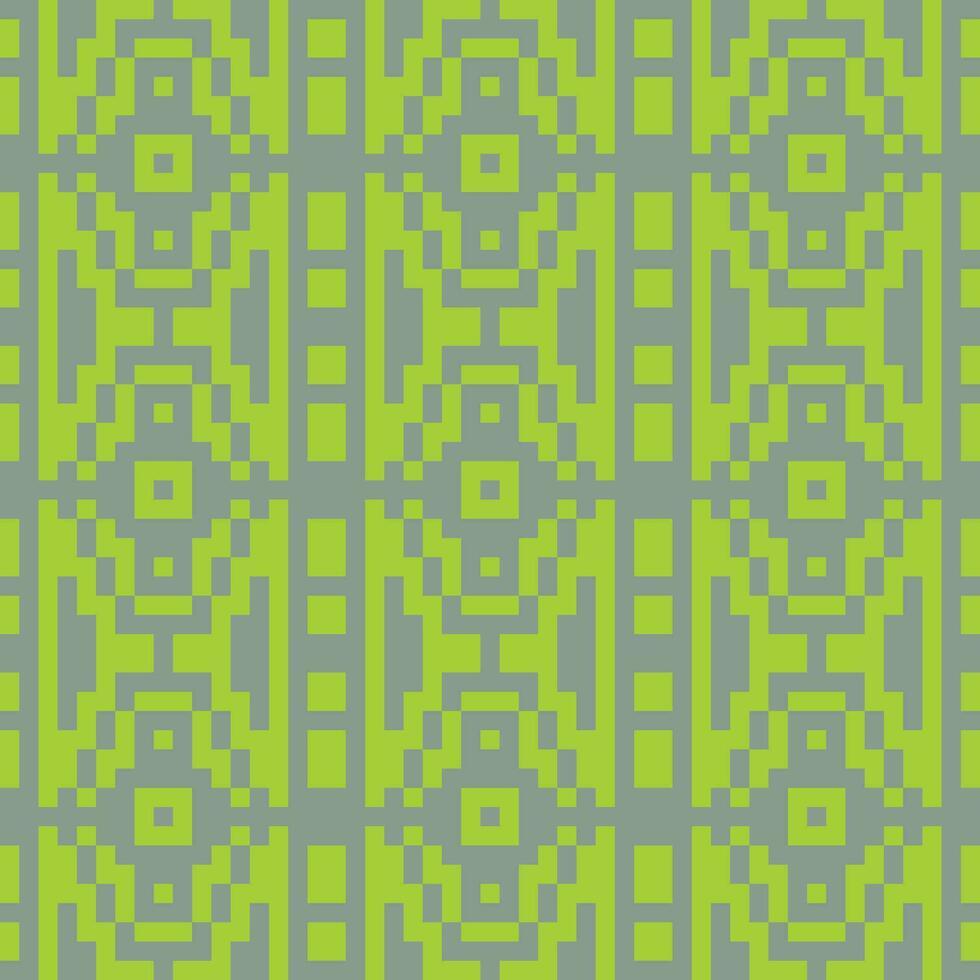 a green and gray pixel pattern vector