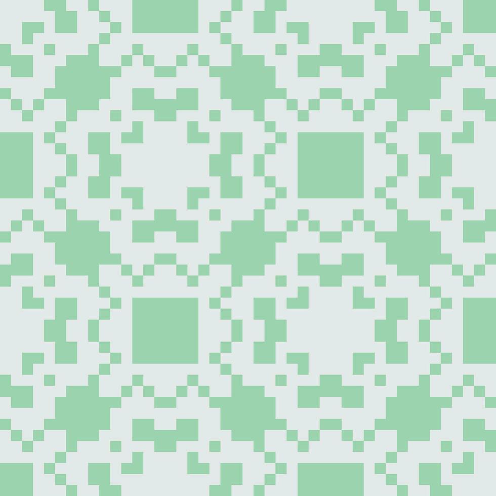 a green and white pixel pattern vector