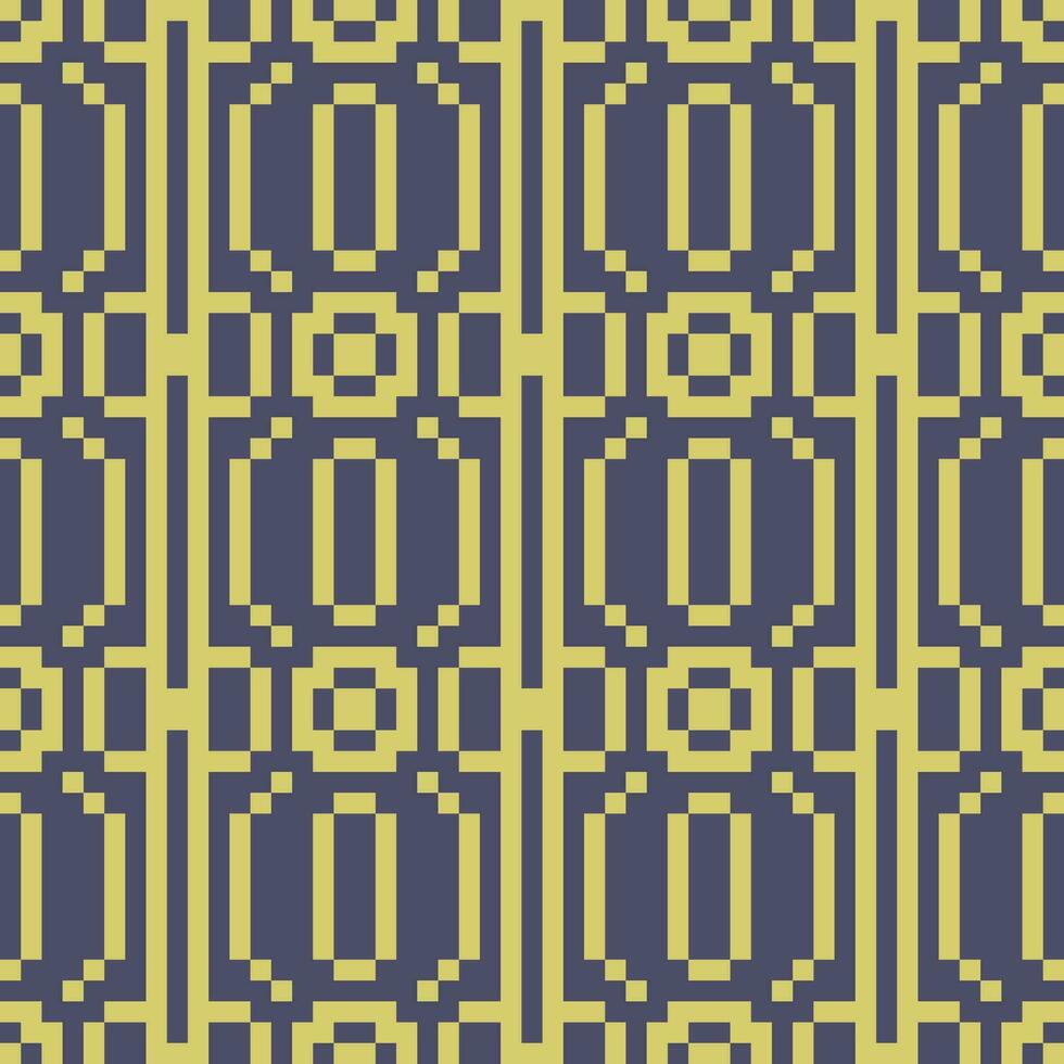a pixel art pattern in purple and yellow vector