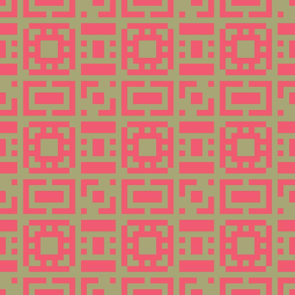a pink and green geometric pattern vector