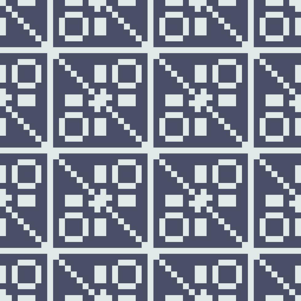 un píxel modelo con cuadrícula y cuadrícula vector