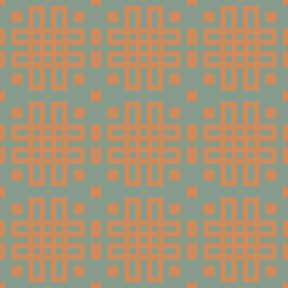 a pattern with squares and lines in orange and blue vector