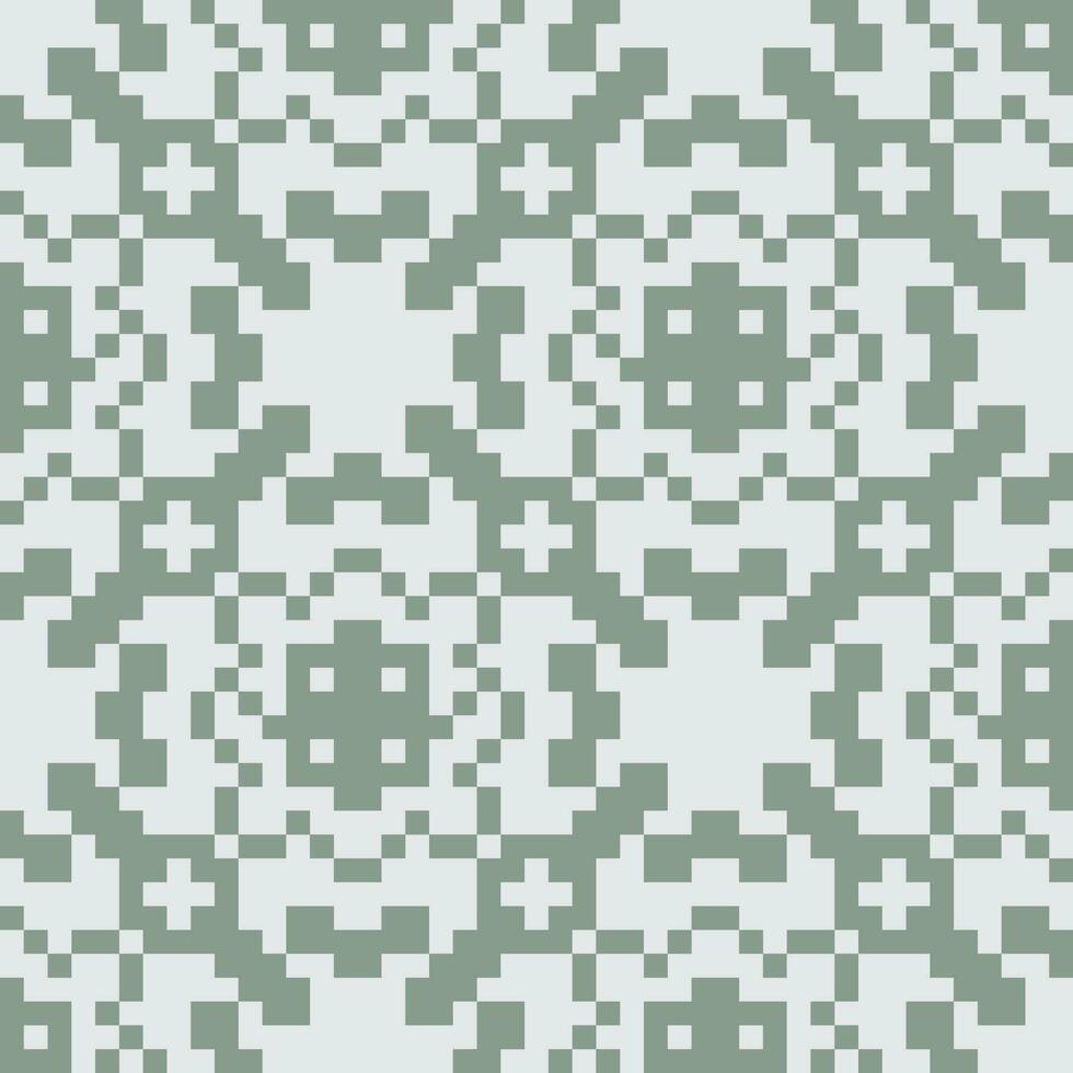 a pixel pattern in green and white vector