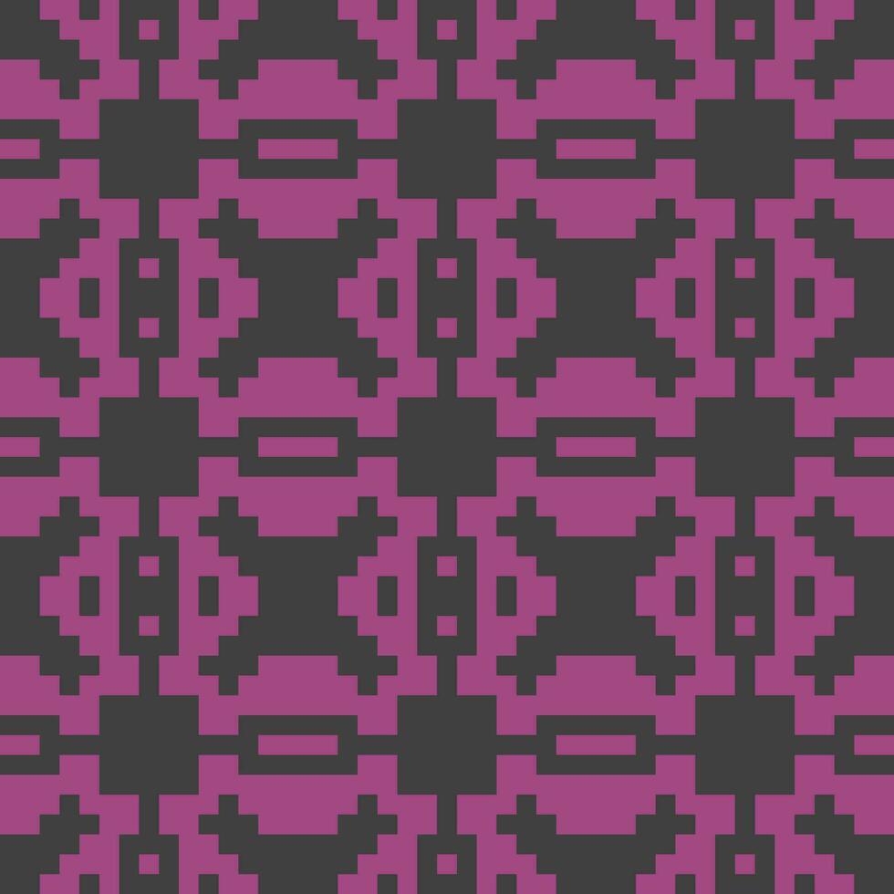 a pixel style pattern in purple and black vector