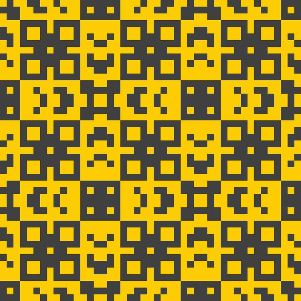 a yellow and black pattern with squares vector