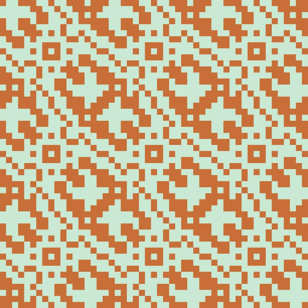 an orange and blue pattern with squares vector