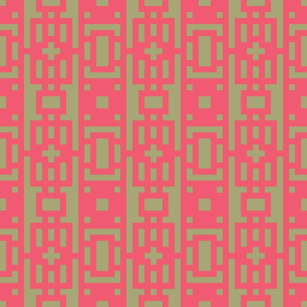 a pink and green geometric pattern vector